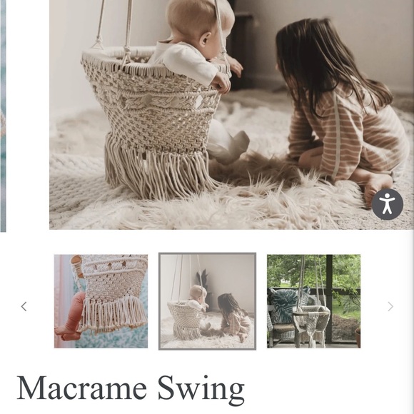 FINN & EMMA Macrame Swing Needs Cleaning - Picture 3 of 10